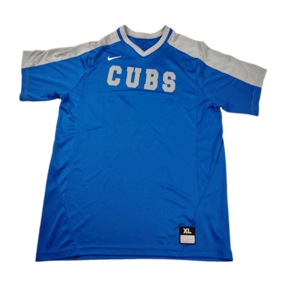 Nike Chicago Cubs Dri Fit Jersey Shirt XL Swoosh #11 Blue Gray
